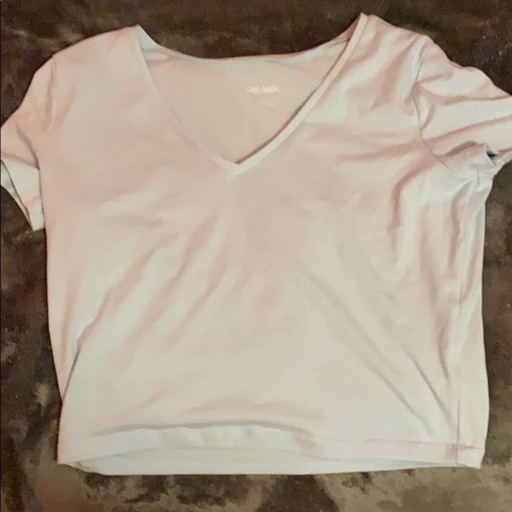 cropped v neck